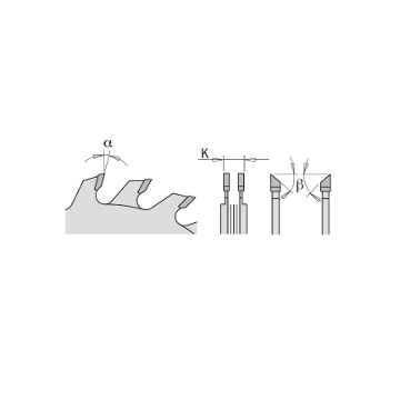 SIERRA INCISORA DE CROMO HW 100x2.8-3.6x20 Z10+10 5°ATB