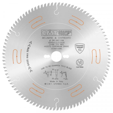 SIERRA CIRCULAR  HW 250x3.2/2.2x30 Z:80 TCG -3°NEG "CROMADA"