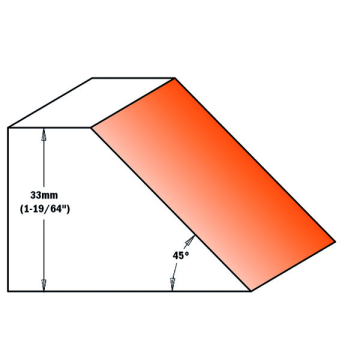 CABEZAL POR BISELAR A 45° D: 150X50X30