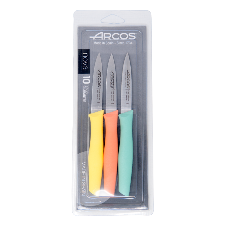 SET CUCHILLOS MONDADORES NOVA COLORES PASTEL